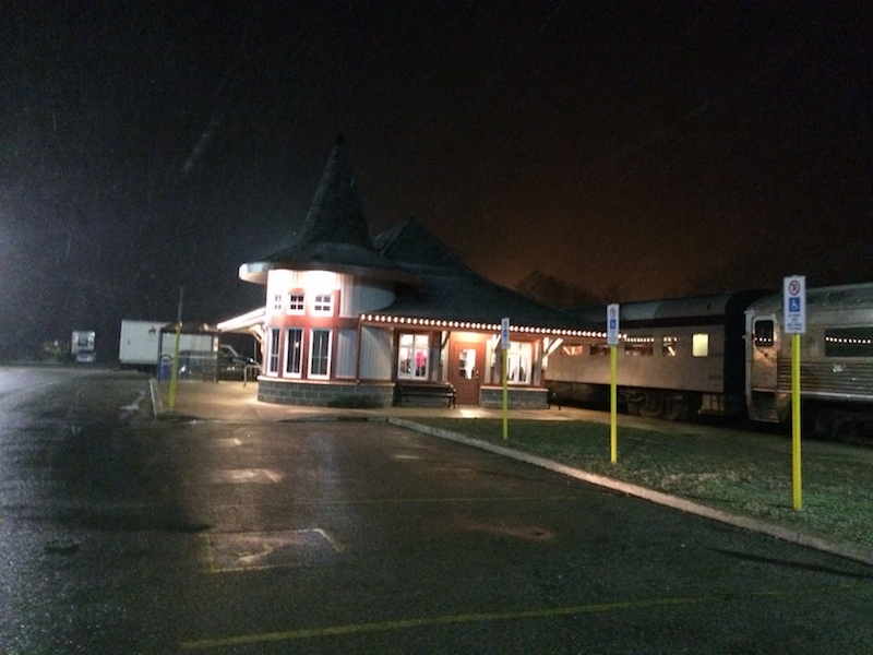 The Santa Train runs out of the Orangeville GO Train Station
