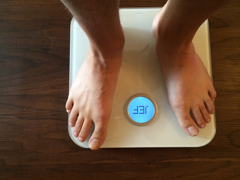 The Aria fitbit scale is wifi and will automatically update your profile in real time.