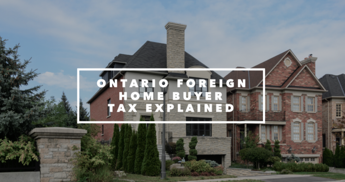 Ontario Non-Resident Speculation Tax otherwise known as the foreign home buyers tax