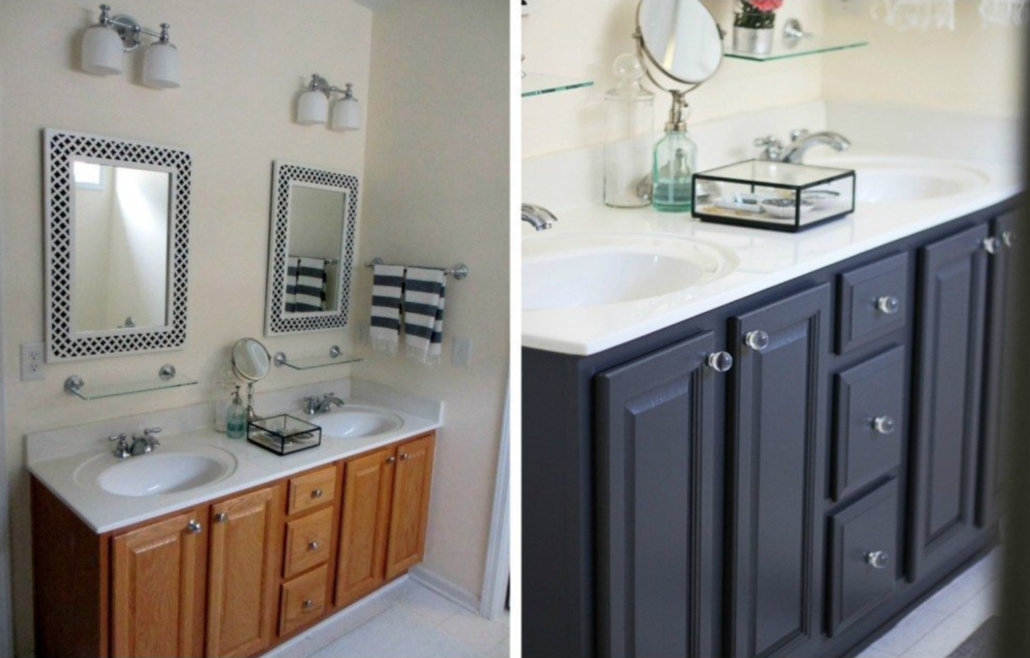 Buy a Big House painted bathroom cabinets