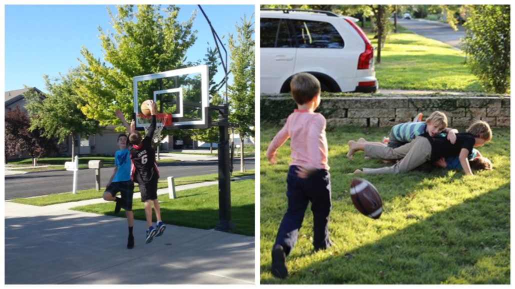 Kids playing best family neighbourhoods